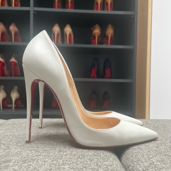 Christian Louboutin White Stiletto Heels